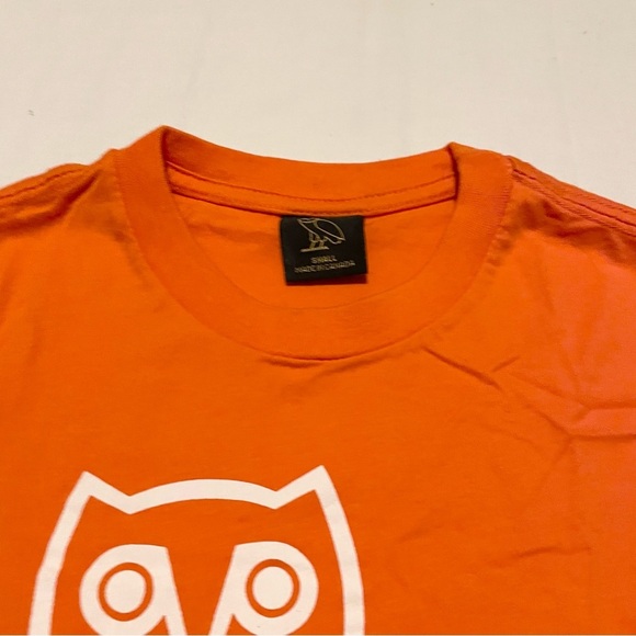 Ovo Orange Tshirt Men’s Size Small Owl Shirt - Picture 4 of 16